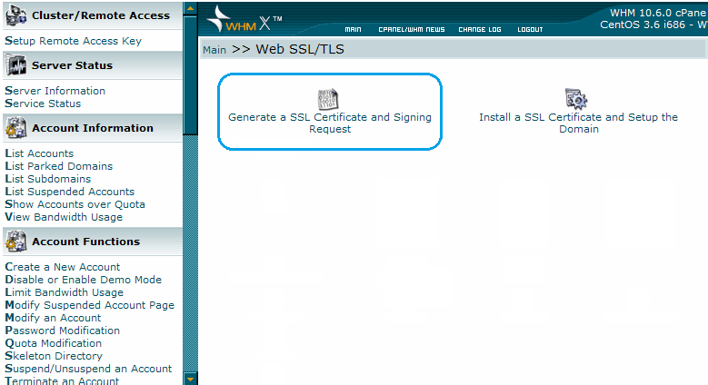 Generate SSL certificate & signing request