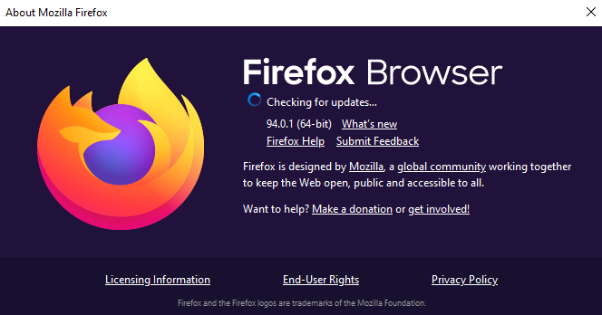 checking firefox update