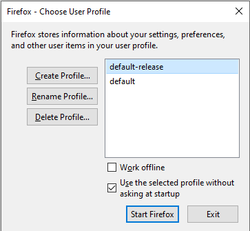 firefox user profile