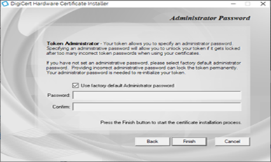 set the administrator password